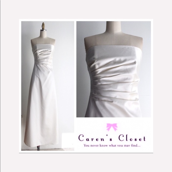 NWOT ABS Satin Strapless Evening Gown Dress - Picture 8 of 8